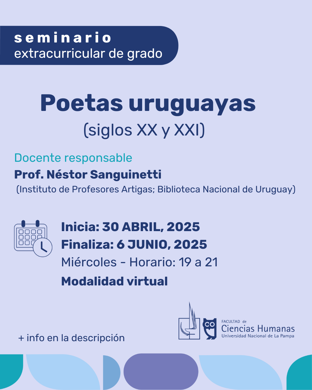 Curso extracurricular de grado Poetas uruguayas (siglos XX y XXI)